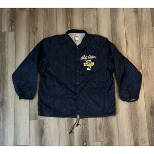 Vintage Penske Racing Rusty Wallace #2 Nascar Snap Button Rain Jacket Size XL